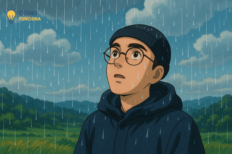 Cómo Funciona la Lluvia: Gotas de Agua Cayendo de las Nubes